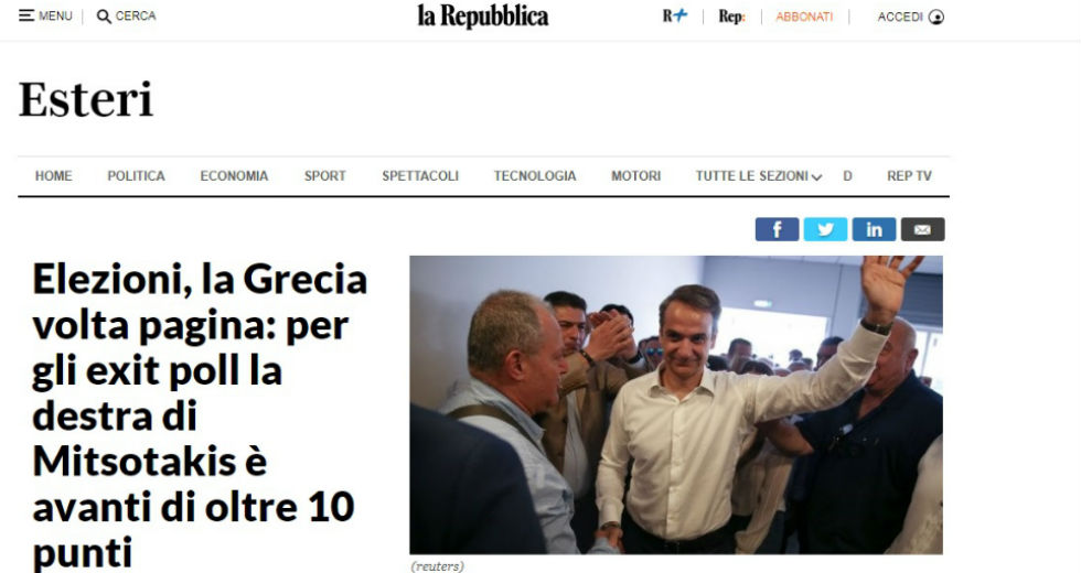Ο ξένος Τύπος για το αποτέλεσμα των εκλογών στην Ελλάδα
