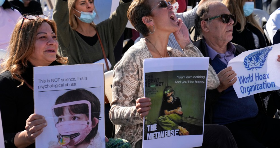 Διαδήλωση στον Λίβανο για τα μέτρα κατά των ανεμβολίαστων