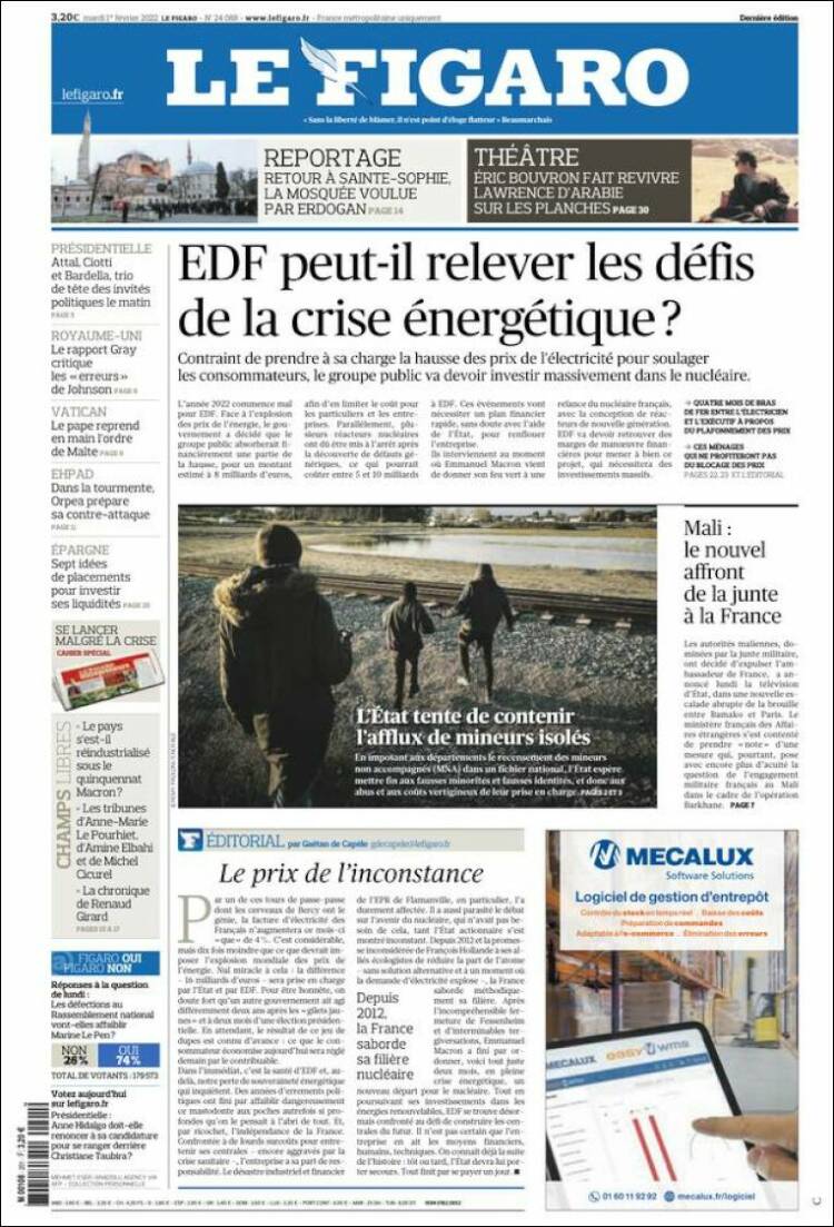 Ανασκόπηση διεθνούς Τύπου 1.2.2022