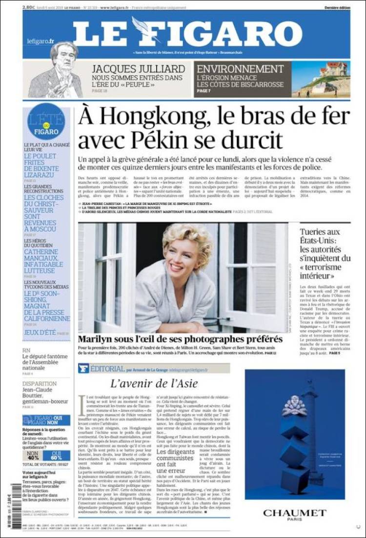 Ανασκόπηση διεθνούς Τύπου 5.8.2019