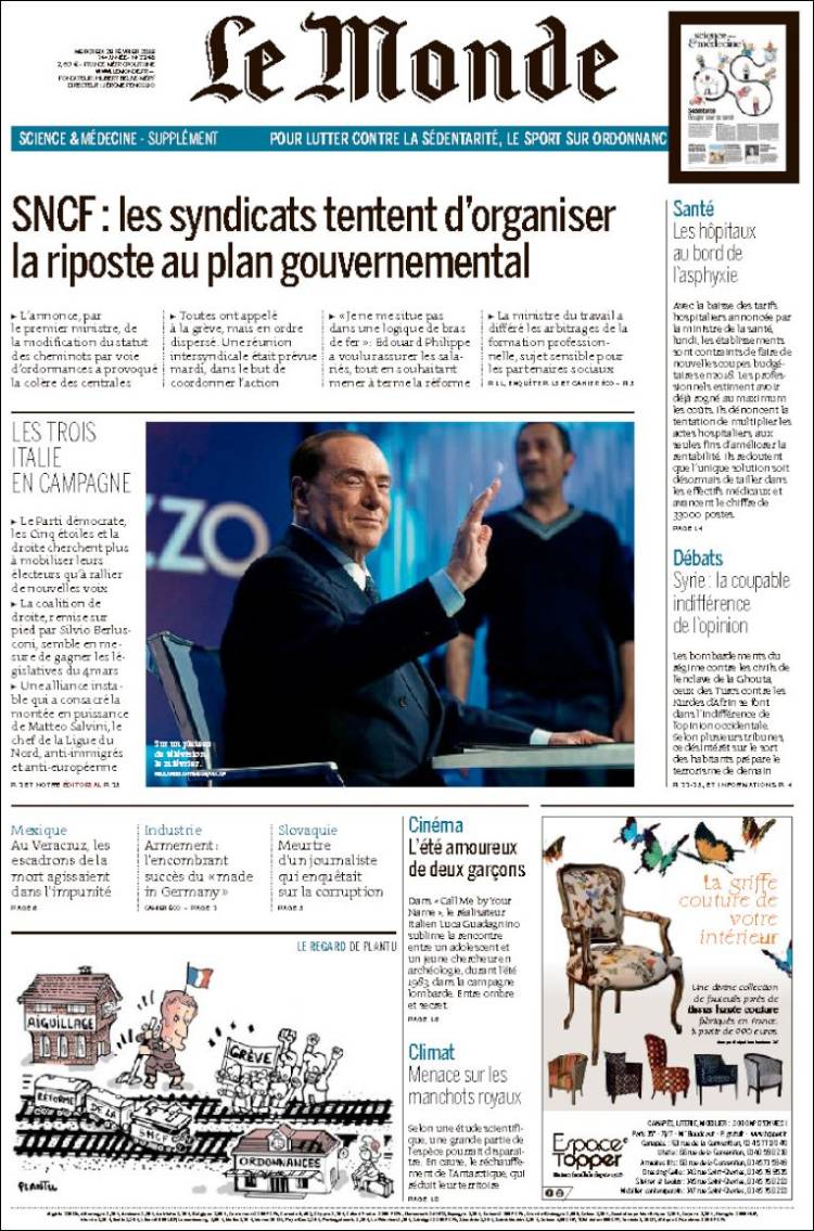 Ανασκόπηση διεθνούς Τύπου 28.02.2018