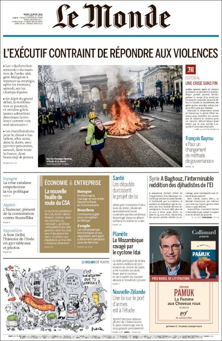 Ανασκόπηση διεθνούς Τύπου 19.3.2019