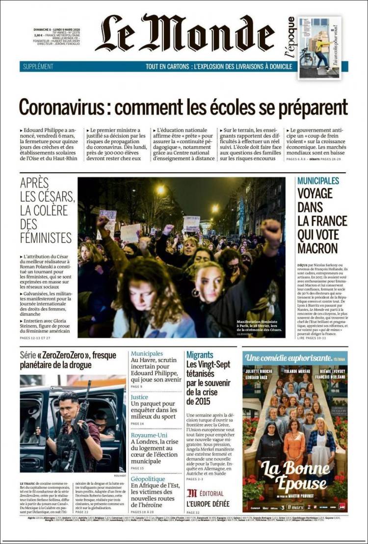 Ανασκόπηση διεθνούς Τύπου 9.3.2020