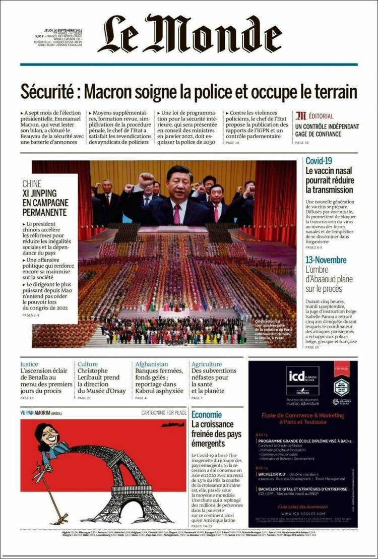 Ανασκόπηση διεθνούς Τύπου 16.9.2021