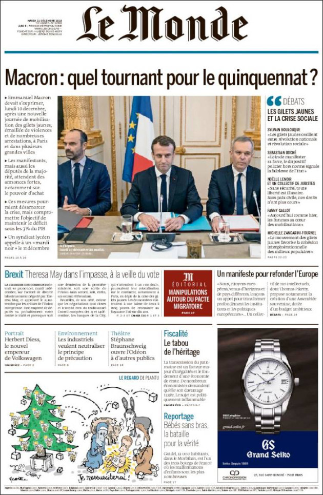 Ανασκόπηση Διεθνούς Τύπου 11.12.2018