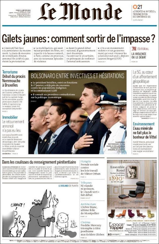 Ανασκόπηση διεθνούς Τύπου 08.01.2019