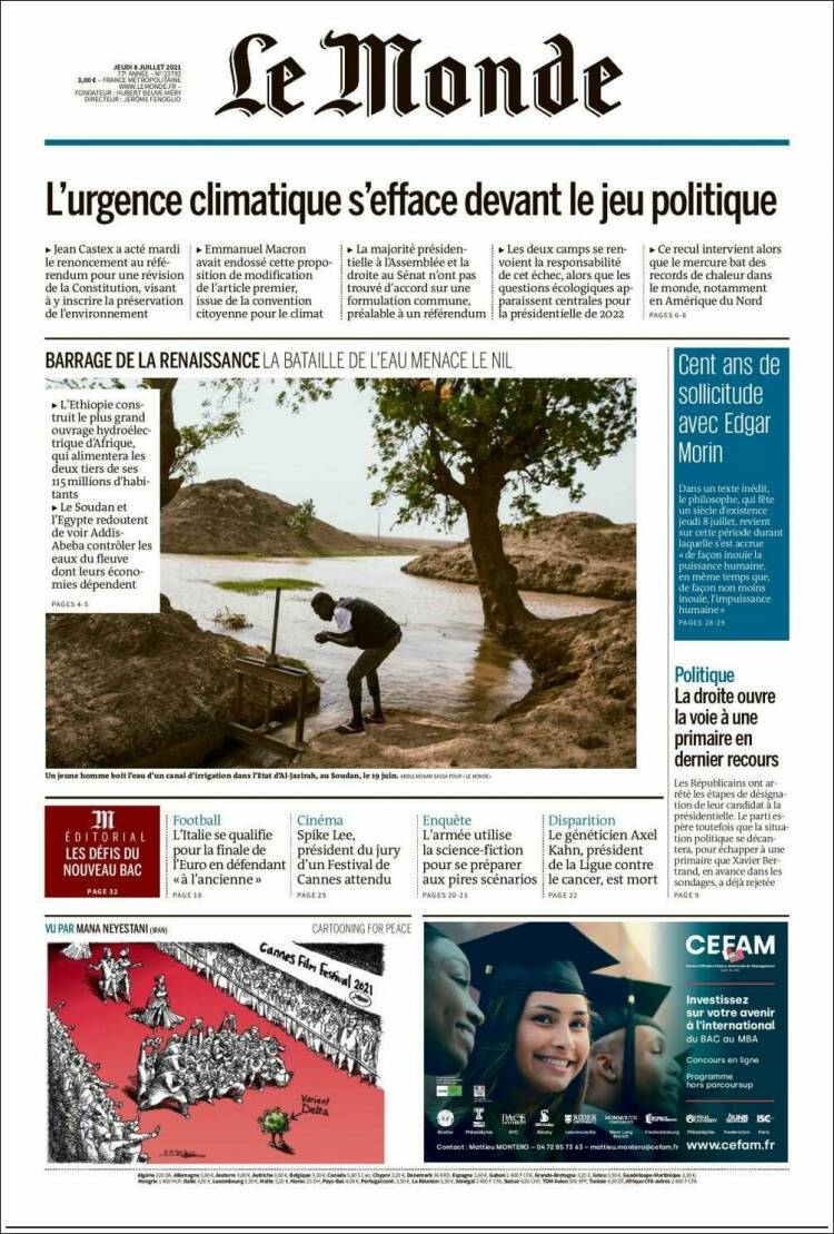 Ανασκόπηση διεθνούς Τύπου 8.7.2021