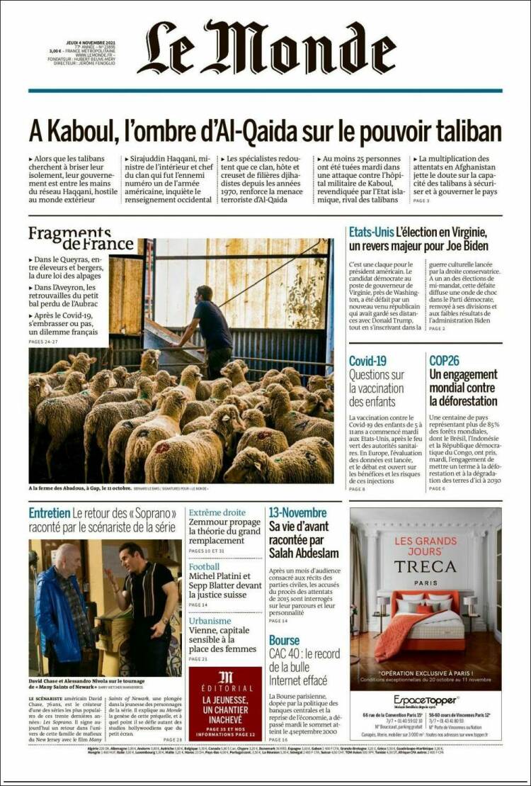 Ανασκόπηση διεθνούς Τύπου 4.11.2021