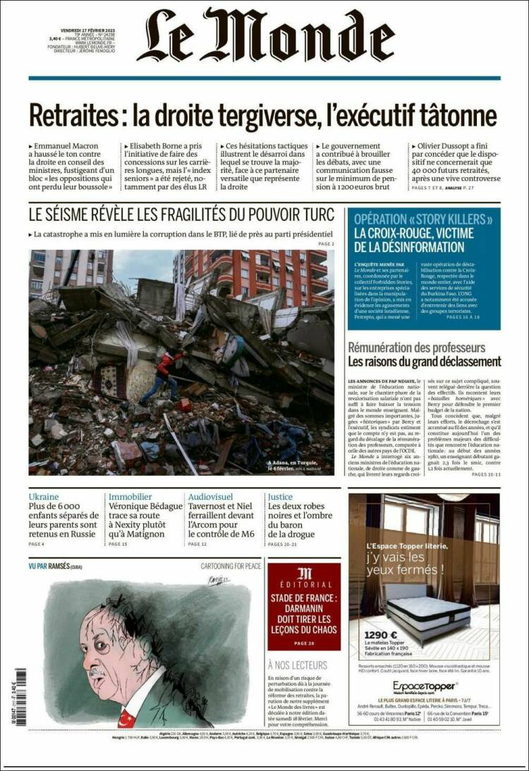 Ανασκόπηση ξένου τύπου 17.2.2023