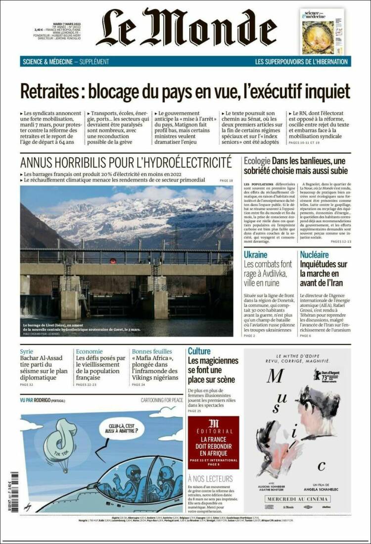 Ανασκόπηση ξένου τύπου 7.3.2023