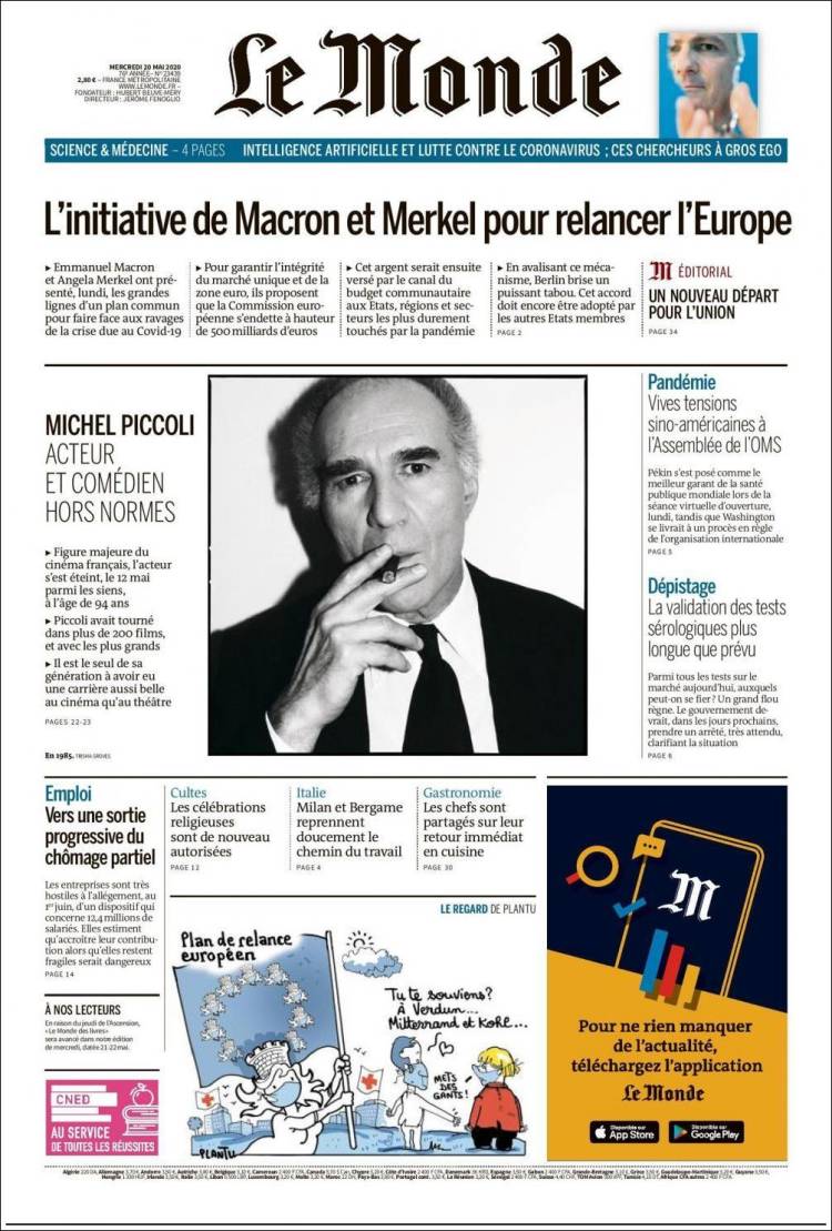 Ανασκόπηση διεθνούς Τύπου 20.5.2020