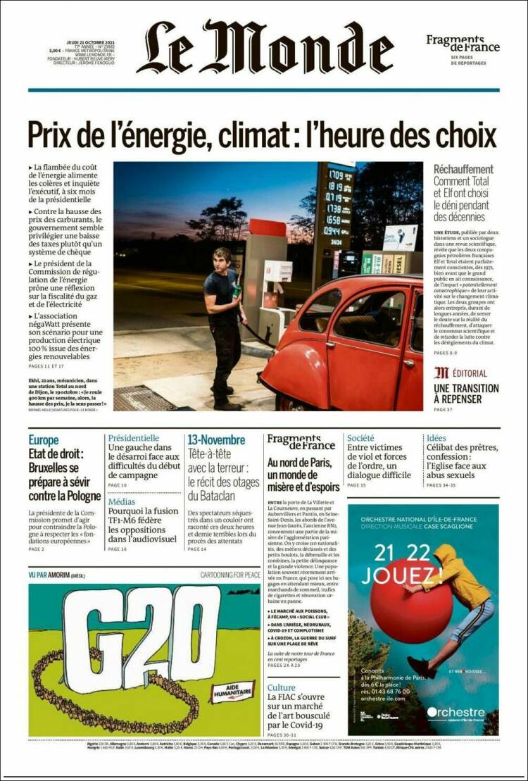 Ανασκόπηση διεθνούς Τύπου 21.10.2021
