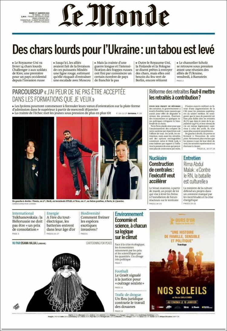 Ανασκόπηση ξένου τύπου 17.1.2023