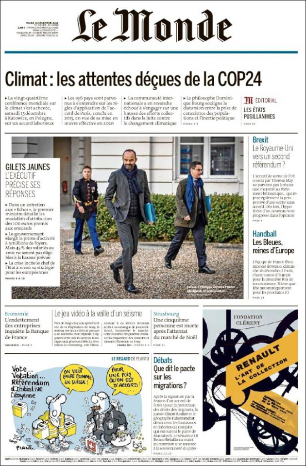 Ανασκόπηση Διεθνούς Τύπου 18.12.2018