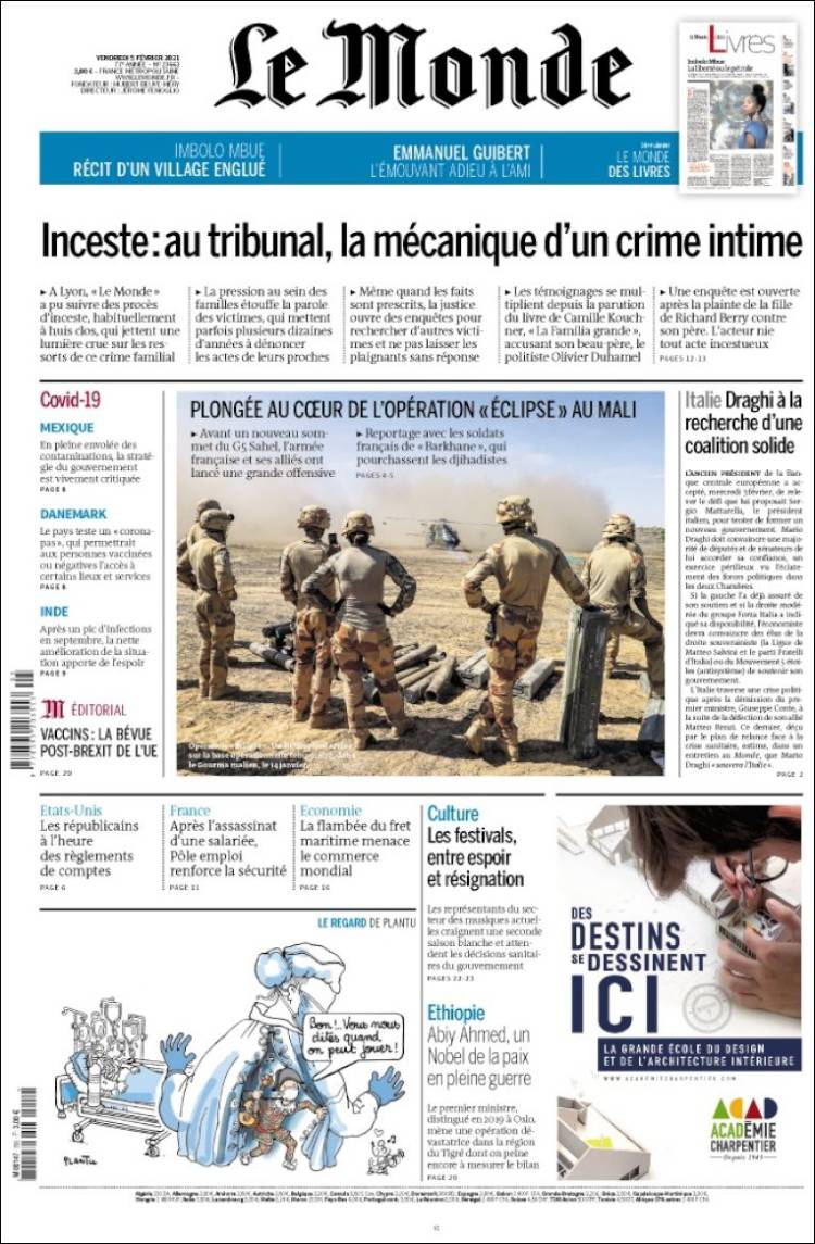 Ανασκόπηση διεθνούς Τύπου 4.1.2021