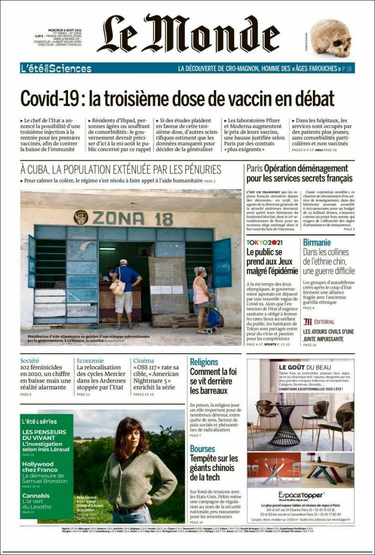 Ανασκόπηση διεθνούς Τύπου 4.8.2021
