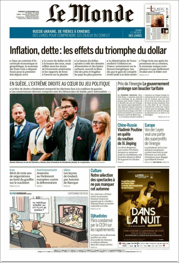 Ανασκόπηση διεθνούς Τύπου 16.9.2022