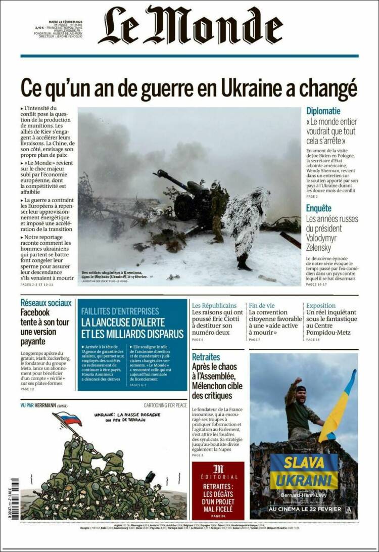Ανασκόπηση ξένου τύπου 21.2.2023
