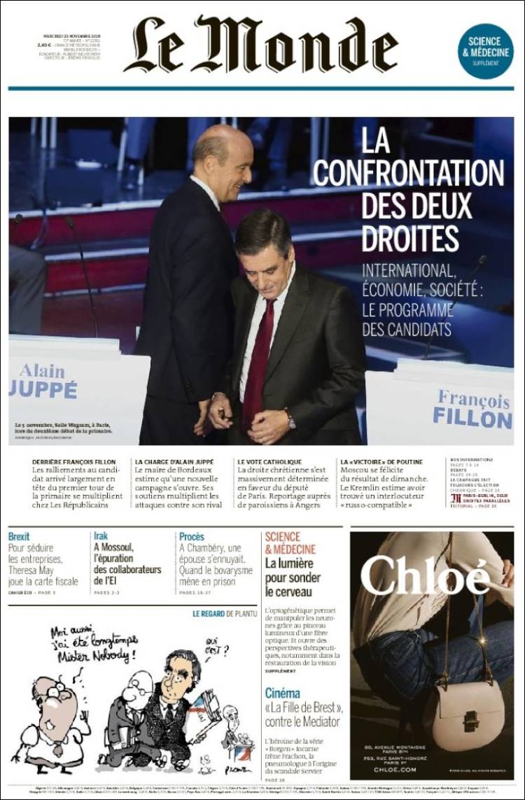 Ανασκόπηση ξένου Τύπου 23.11.2016