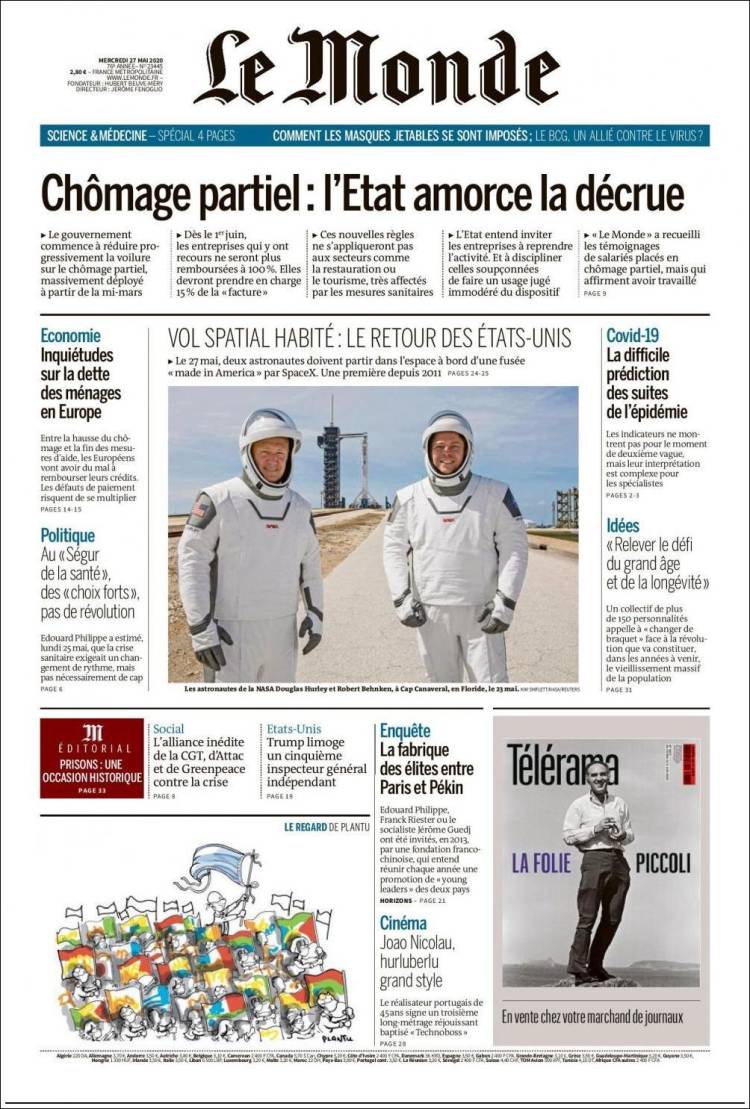Ανασκόπηση διεθνούς Τύπου 27.5.2020