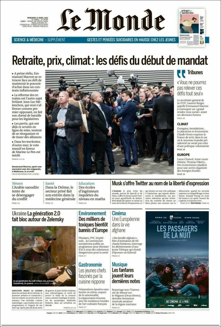 Ανασκόπηση διεθνούς Τύπου 27.4.2022