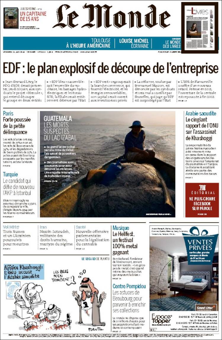Ανασκόπηση διεθνούς Τύπου 21.6.2019