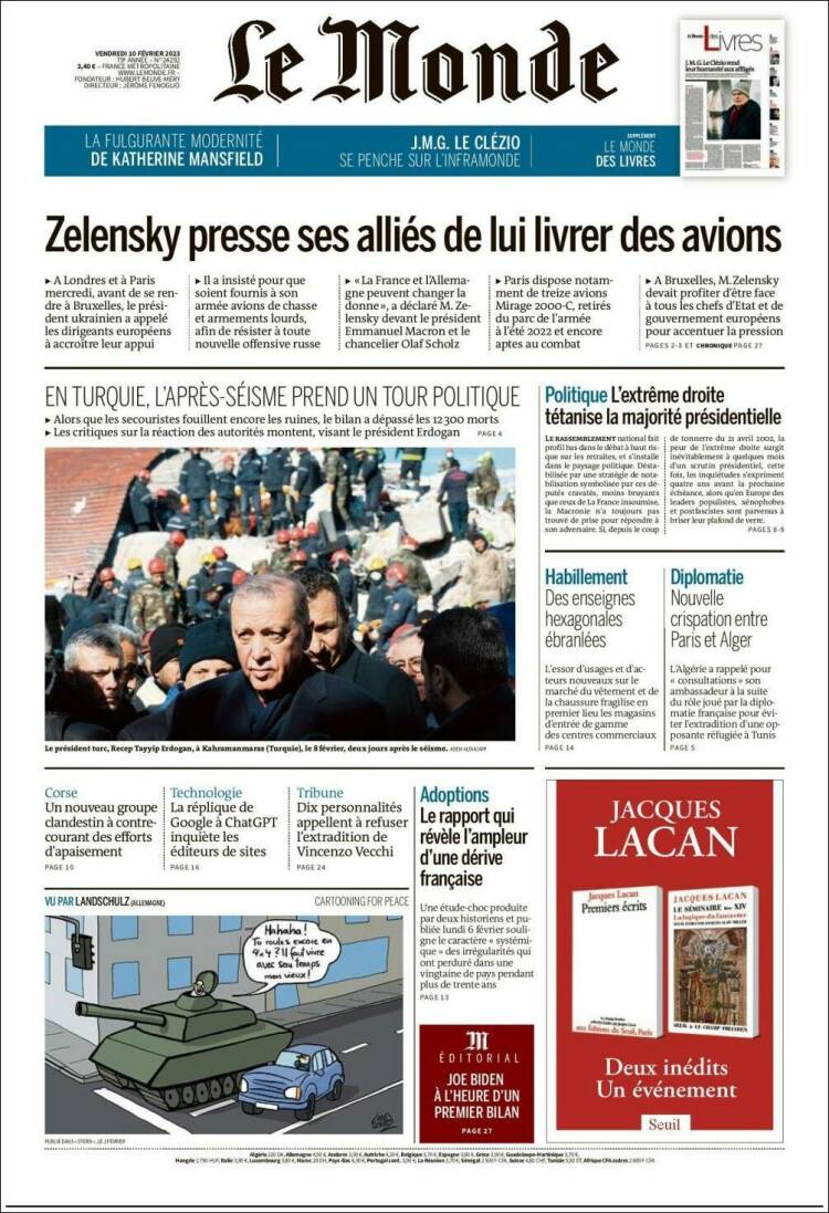 Ανασκόπηση ξένου τύπου 10.2.2023