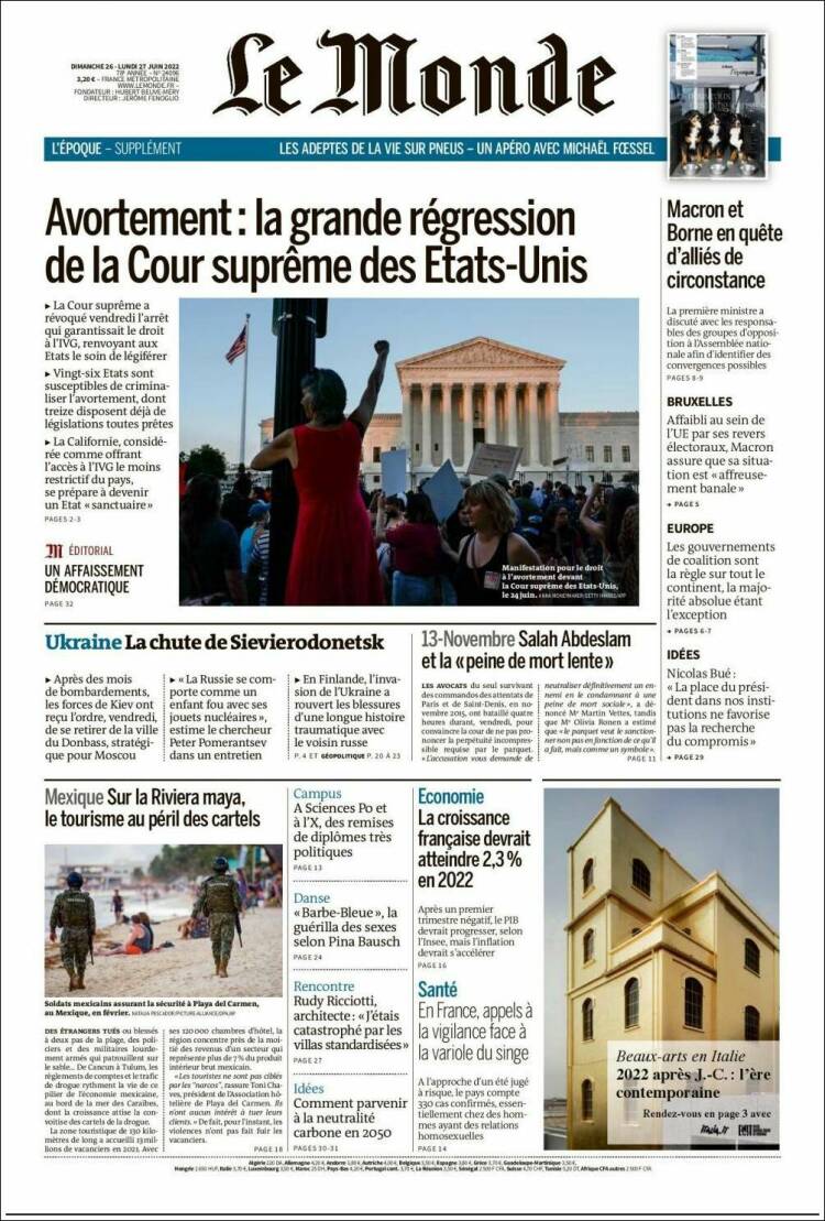 Ανασκόπηση διεθνούς Τύπου 27.6.2022