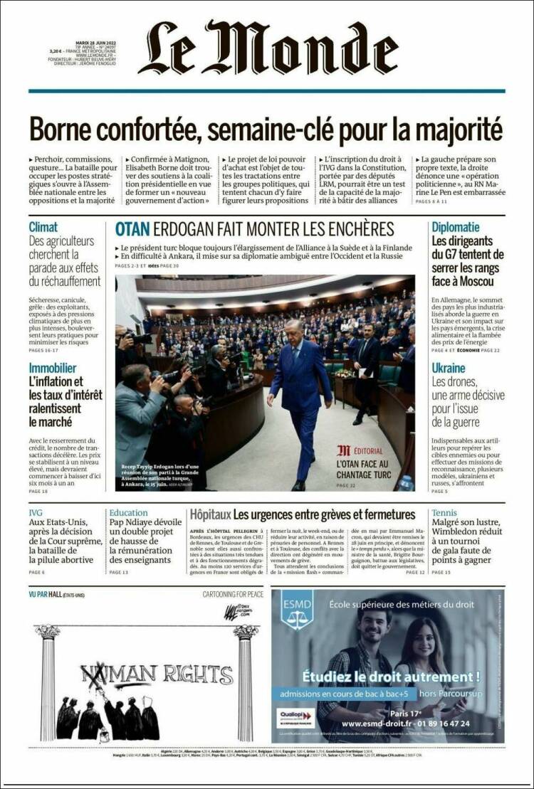 Ανασκόπηση διεθνούς Τύπου 28.6.2022