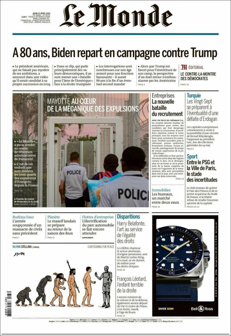 Ανασκόπηση διεθνούς Τύπου 27.4.2023