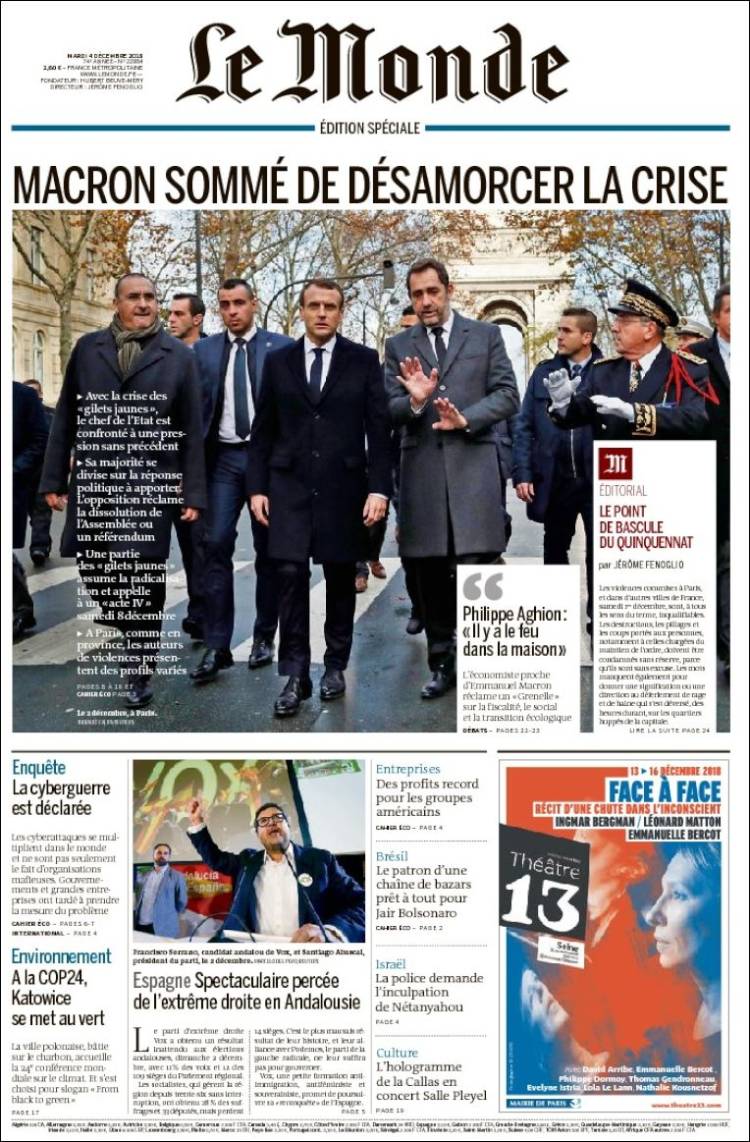 Ανασκόπηση διεθνούς Τύπου 04.12.2018