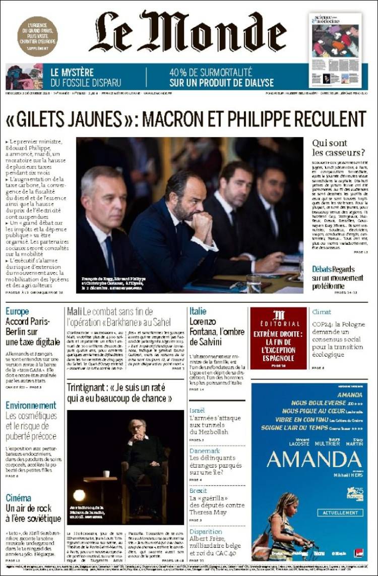 Ανασκόπηση διεθνούς Τύπου 05.12.2018