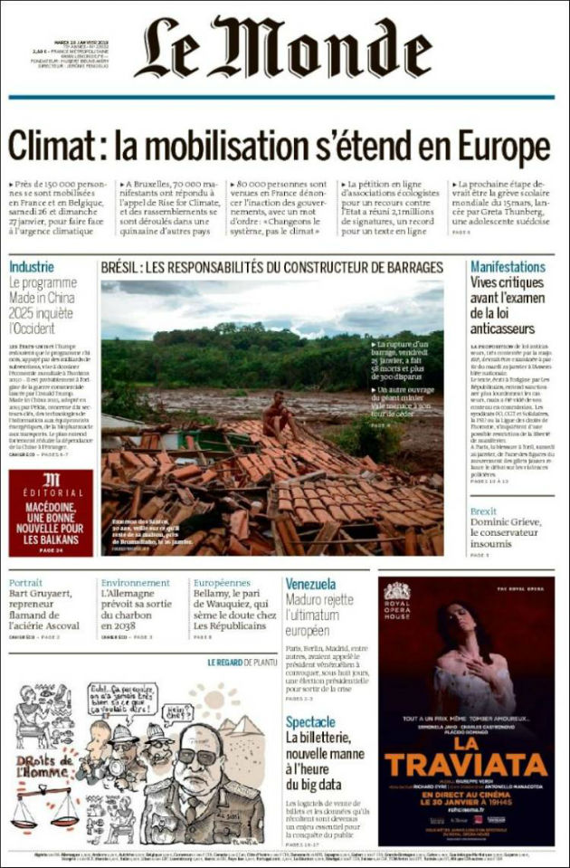 Ανασκόπηση διεθνούς Τύπου 29.01.2019