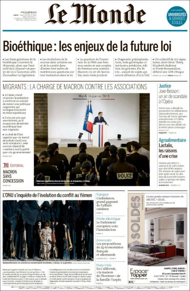Ανασκόπηση Ξένου Τύπου – 18.01.2018
