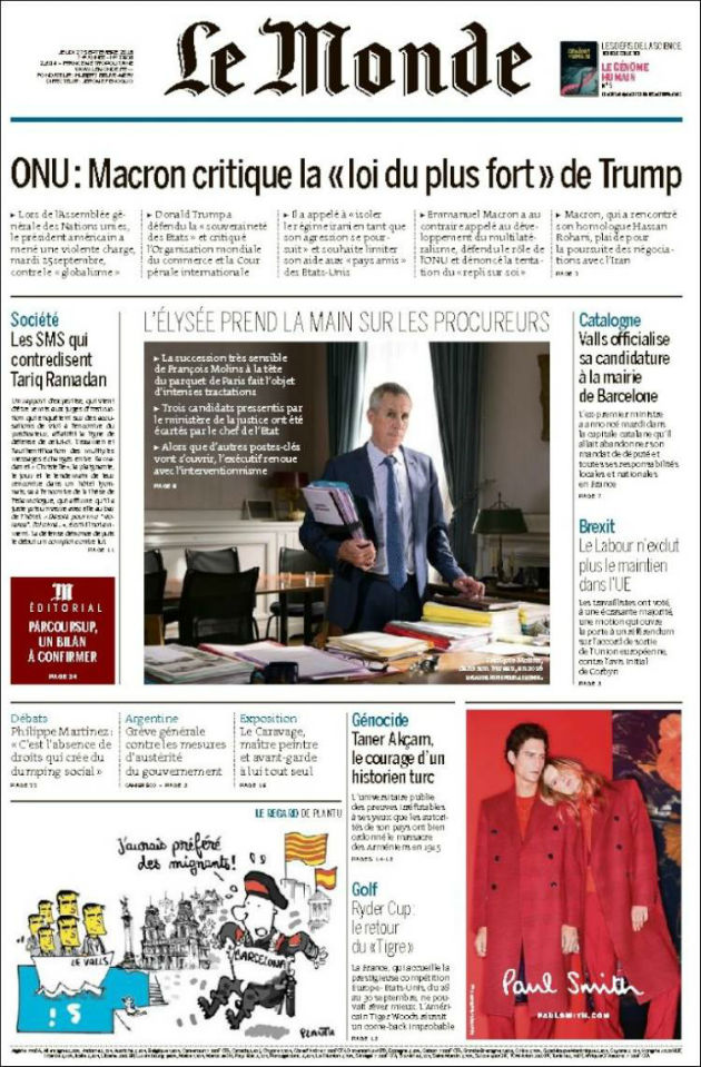 Ανασκόπηση Διεθνούς Τύπου 27.9.2018