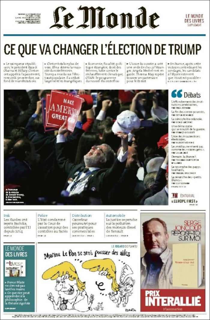 Ανασκόπηση διεθνούς Τύπου – 10.11.2016