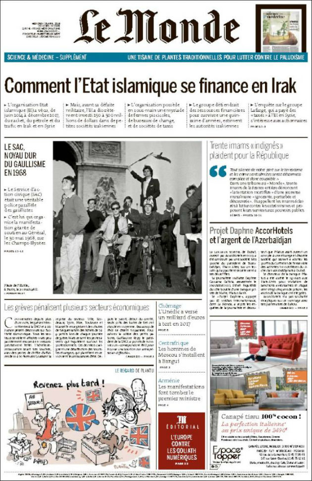 Ανασκόπηση διεθνούς Τύπου – 25.04.2018