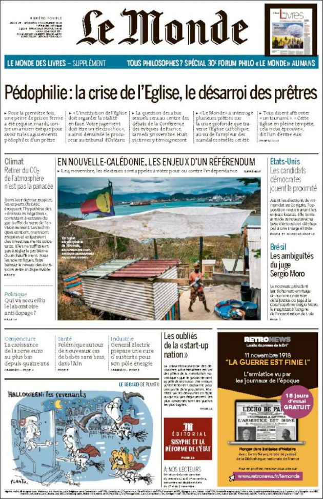 Ανασκόπηση διεθνούς τύπου 1.11.2018