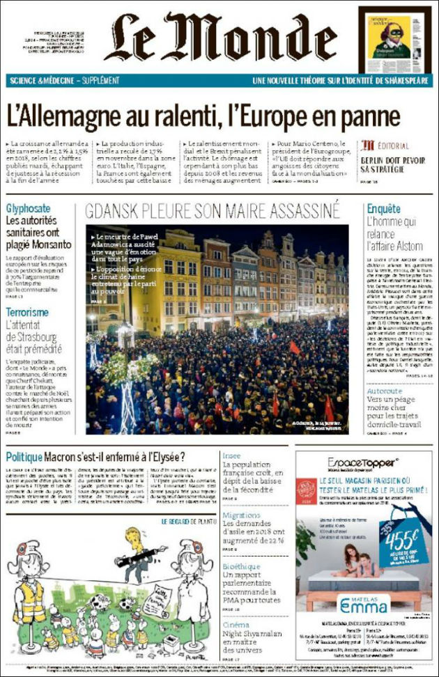 Ανασκόπηση διεθνούς Τύπου 16.01.2019