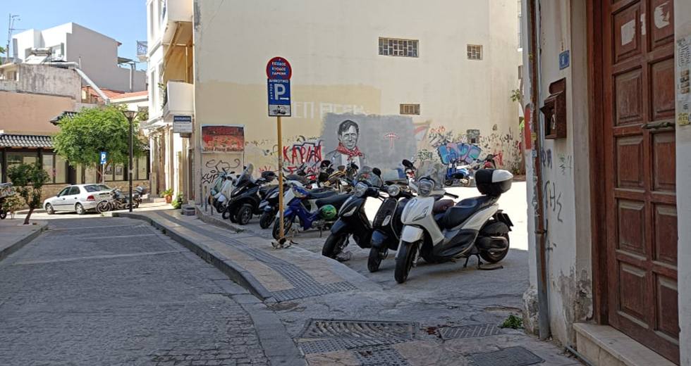 Τοιχογραφία στο Ηράκλειο στη μνήμη του Κρητικού αγωνιστή Λούη Τίκα