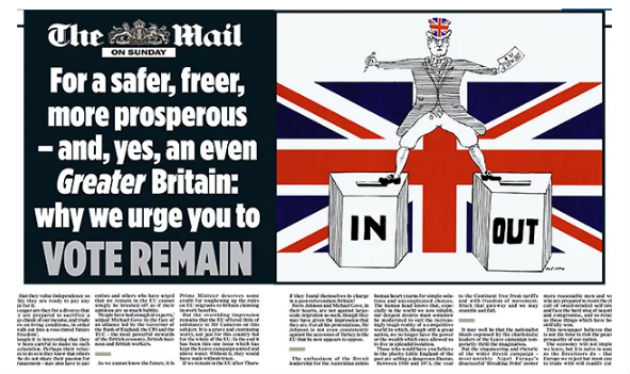 Brexit: Οι μεγάλες εφημερίδες παίρνουν θέση