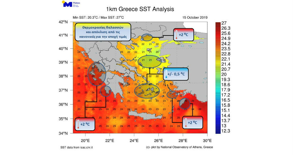 Οκτώβριος με θερμοκρασίες Ιουνίου στις θάλασσες