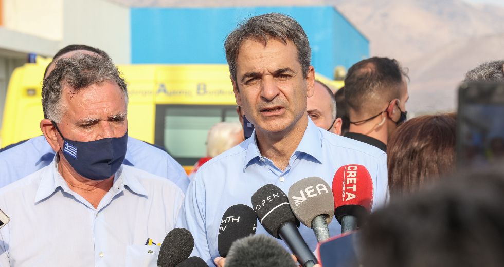 Στο Αρκαλοχώρι ο Κυριάκος Μητσοτάκης
