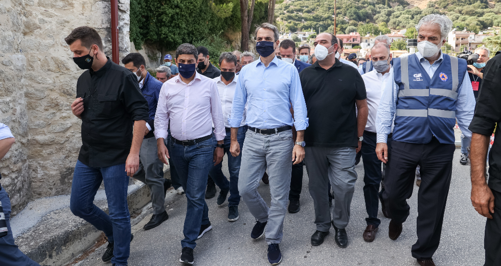 Στο Αρκαλοχώρι ο Κυριάκος Μητσοτάκης