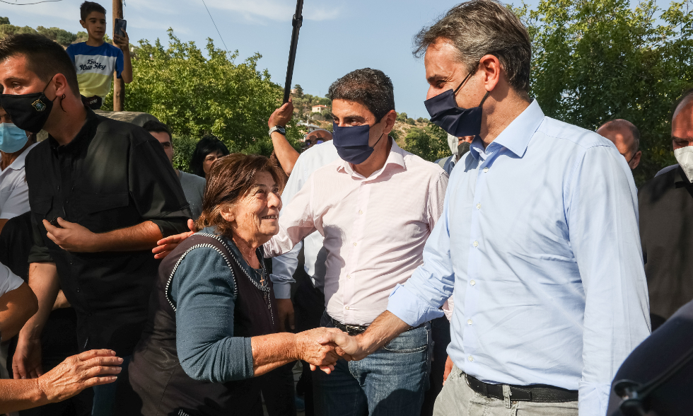Στο Αρκαλοχώρι ο Κυριάκος Μητσοτάκης