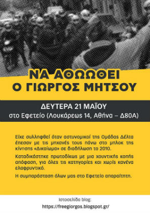 Στο Εφετείο διεκδικεί την αθώωσή του ο Γιώργος Μήτσου