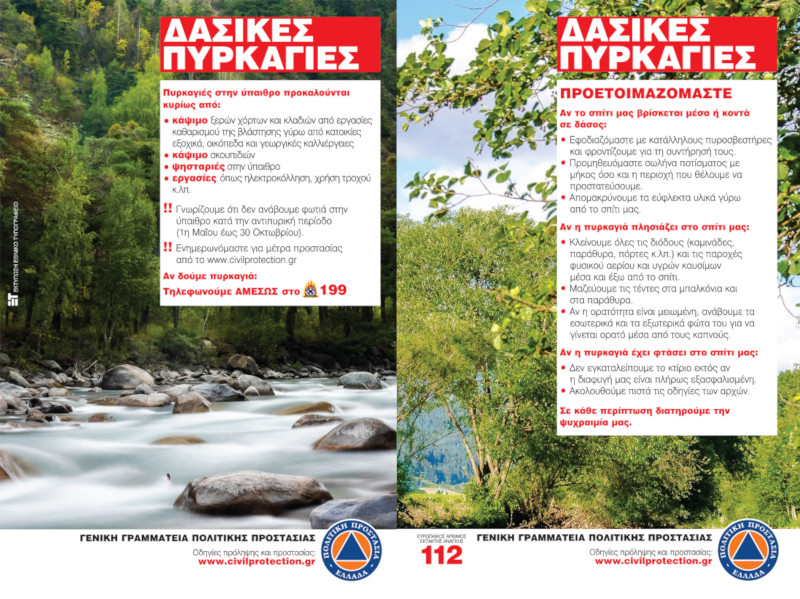 Πολύ υψηλός κίνδυνος πυρκαγιάς σήμερα