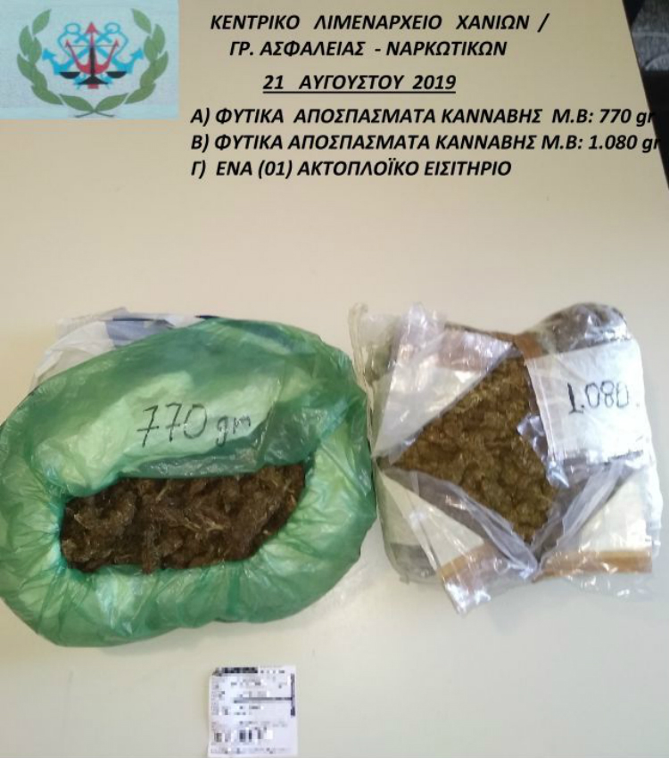 Λιμάνι Σούδας: Ο σκύλος εντόπισε σχεδόν δύο κιλά κάνναβης