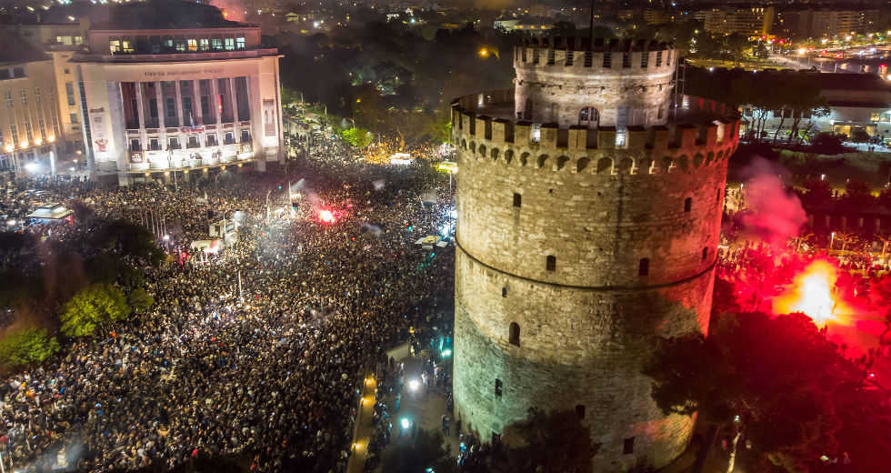 Έκρηξη χαράς για τον πρωταθλητή ΠΑΟΚ