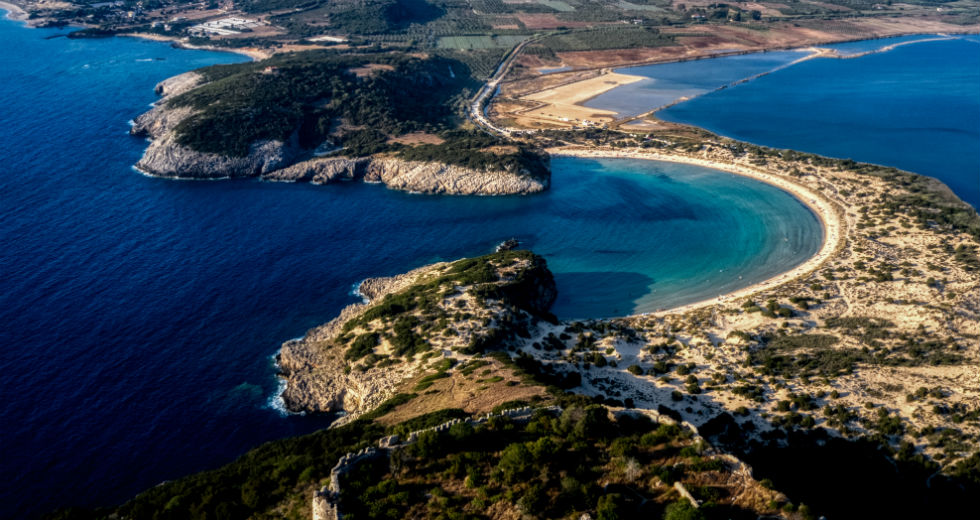Η παραλία της Βοϊδοκοιλιάς από ψηλά